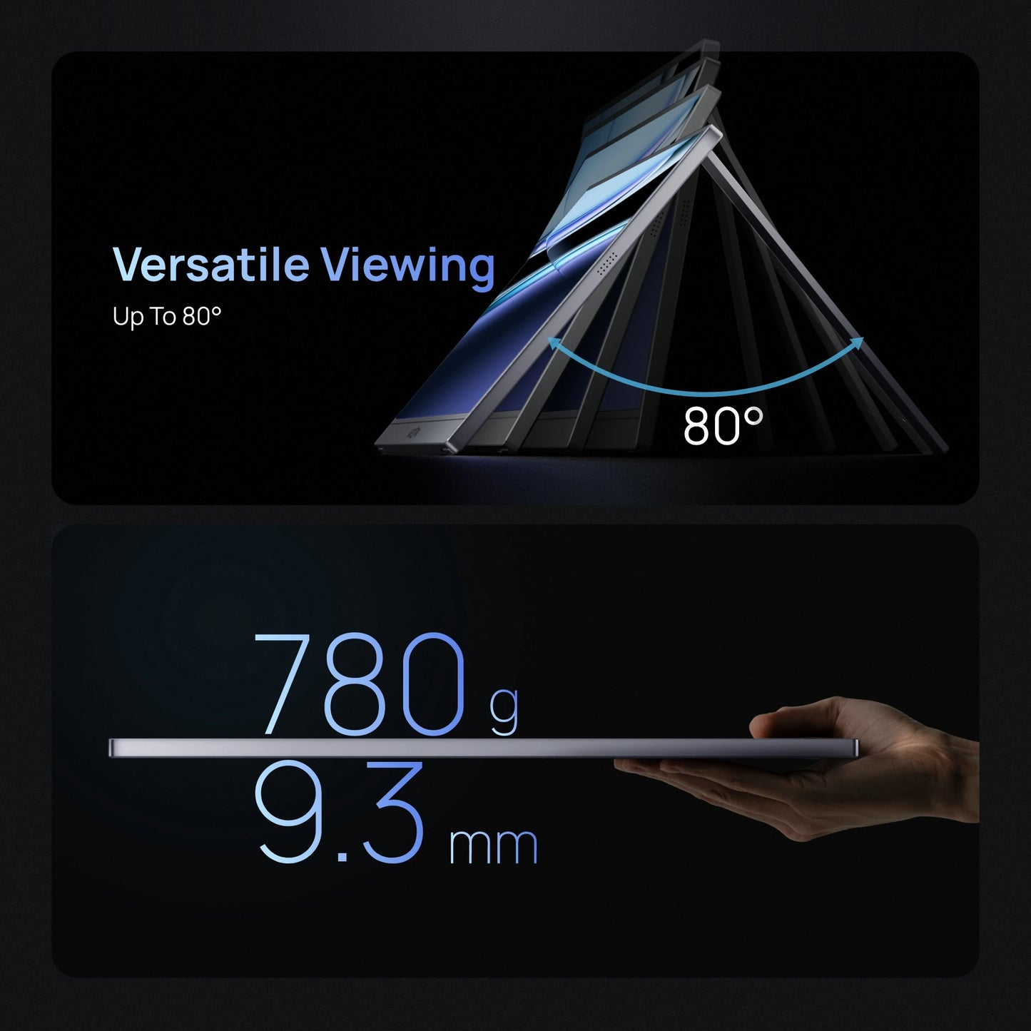 Arzopa Portable Monitor 2.5K 180Hz HDR IPS Second Screen