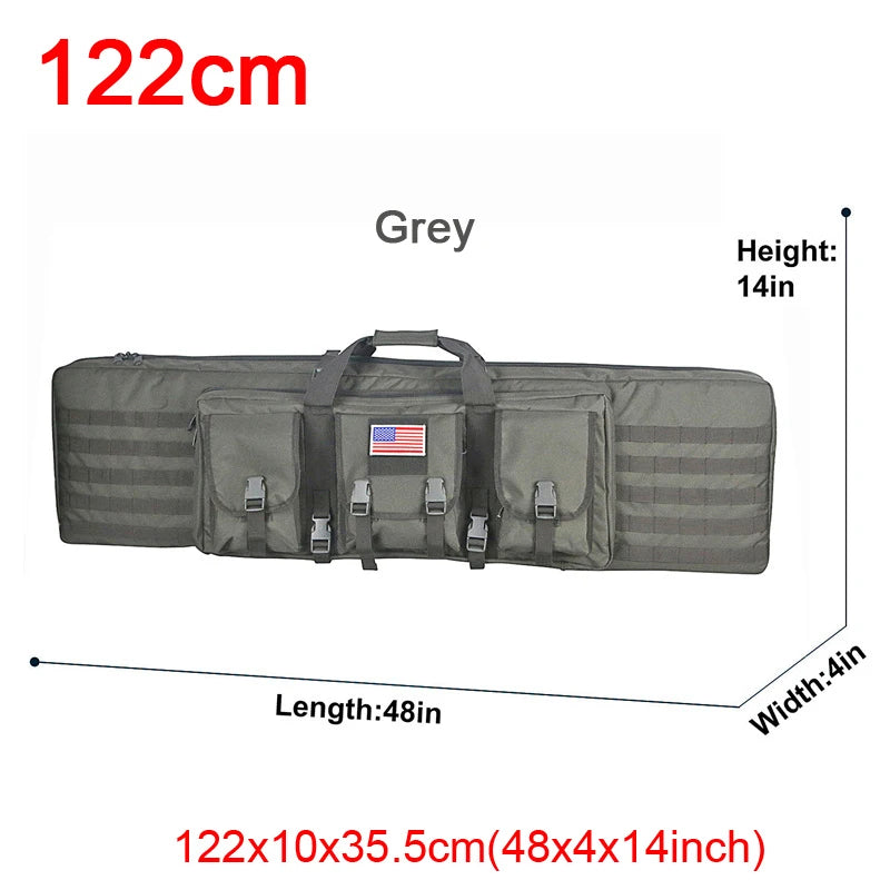 LQARMY Tactical Double Rifle Case With Molle Rifle Bag
