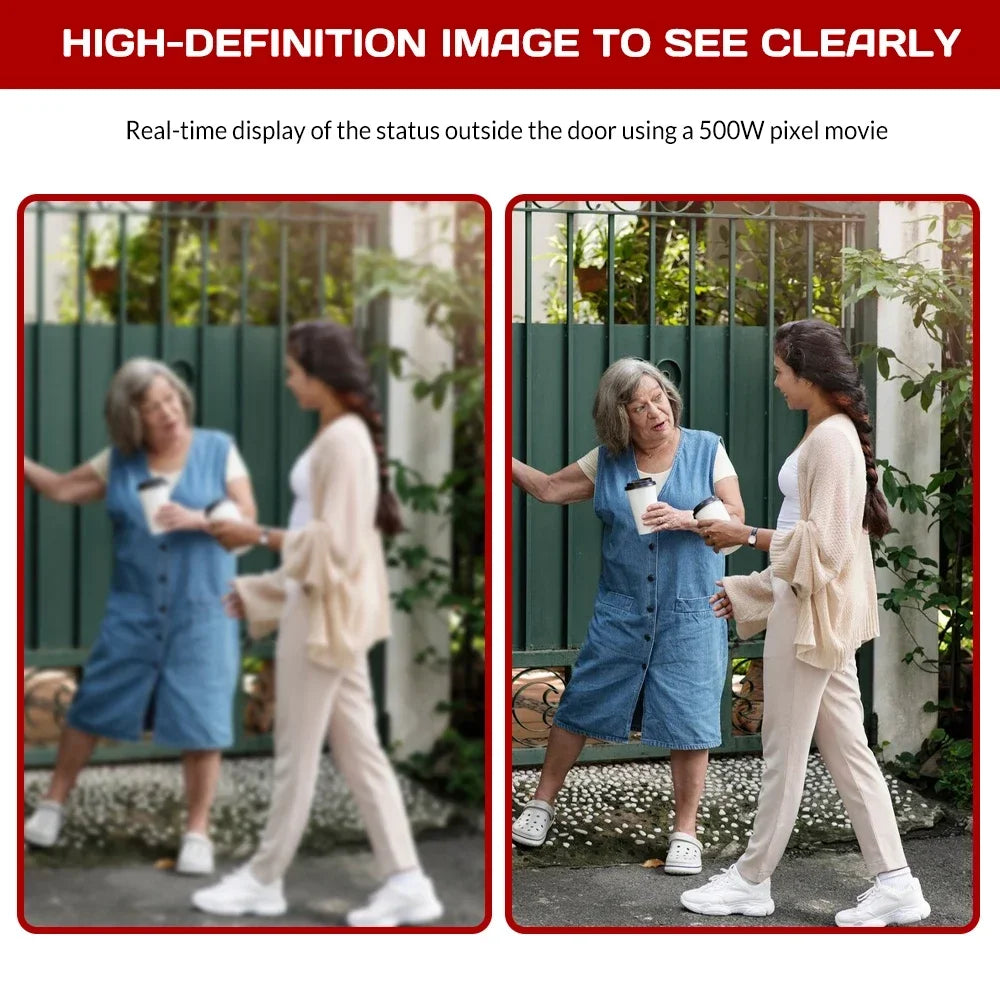 WiFi Wireless Intercom Doorbell With IPS Screen Two Way Audio