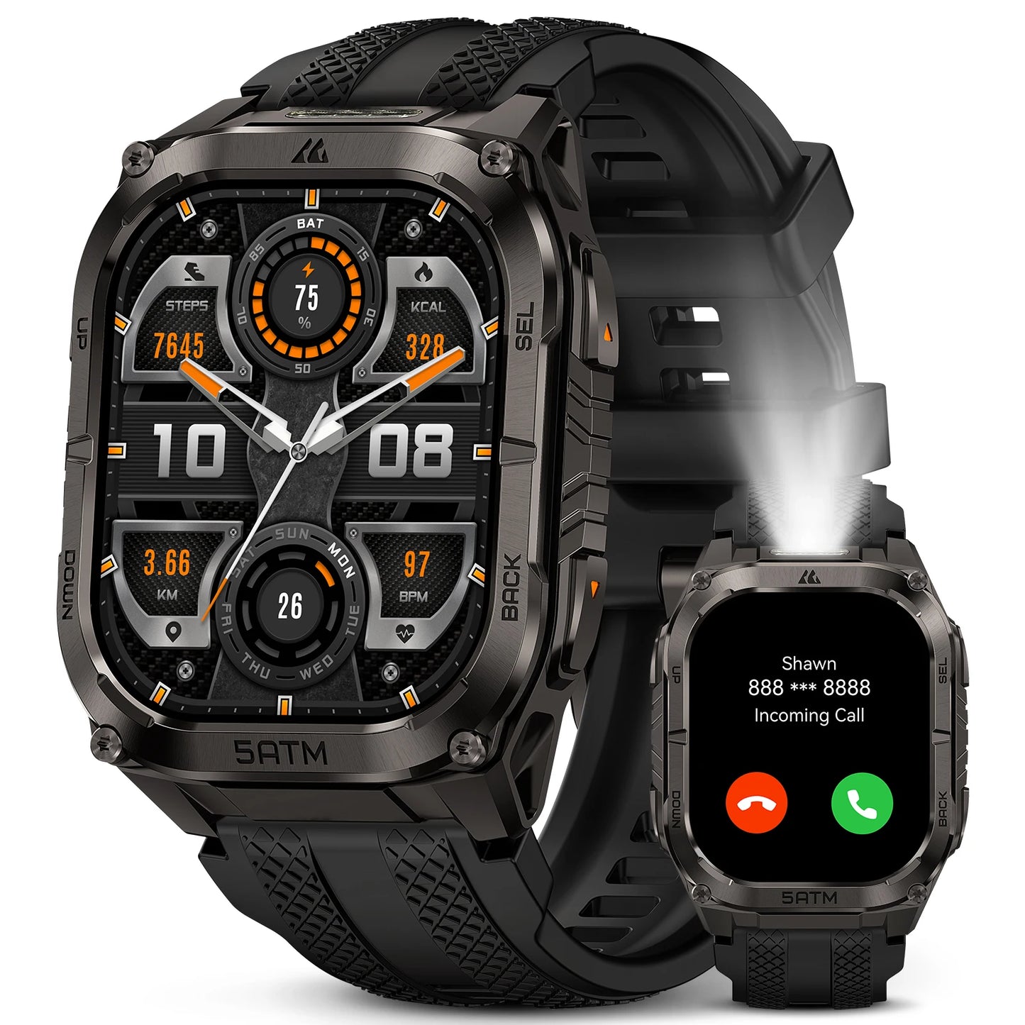 KOSPET Tank M4C Rugged Smartwatch Military GPS With Flashlight