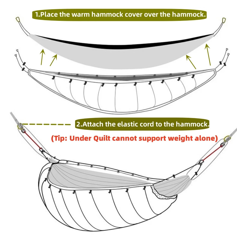 Insulated Hammock Underquilt Sleeping Bag For All Seasons
