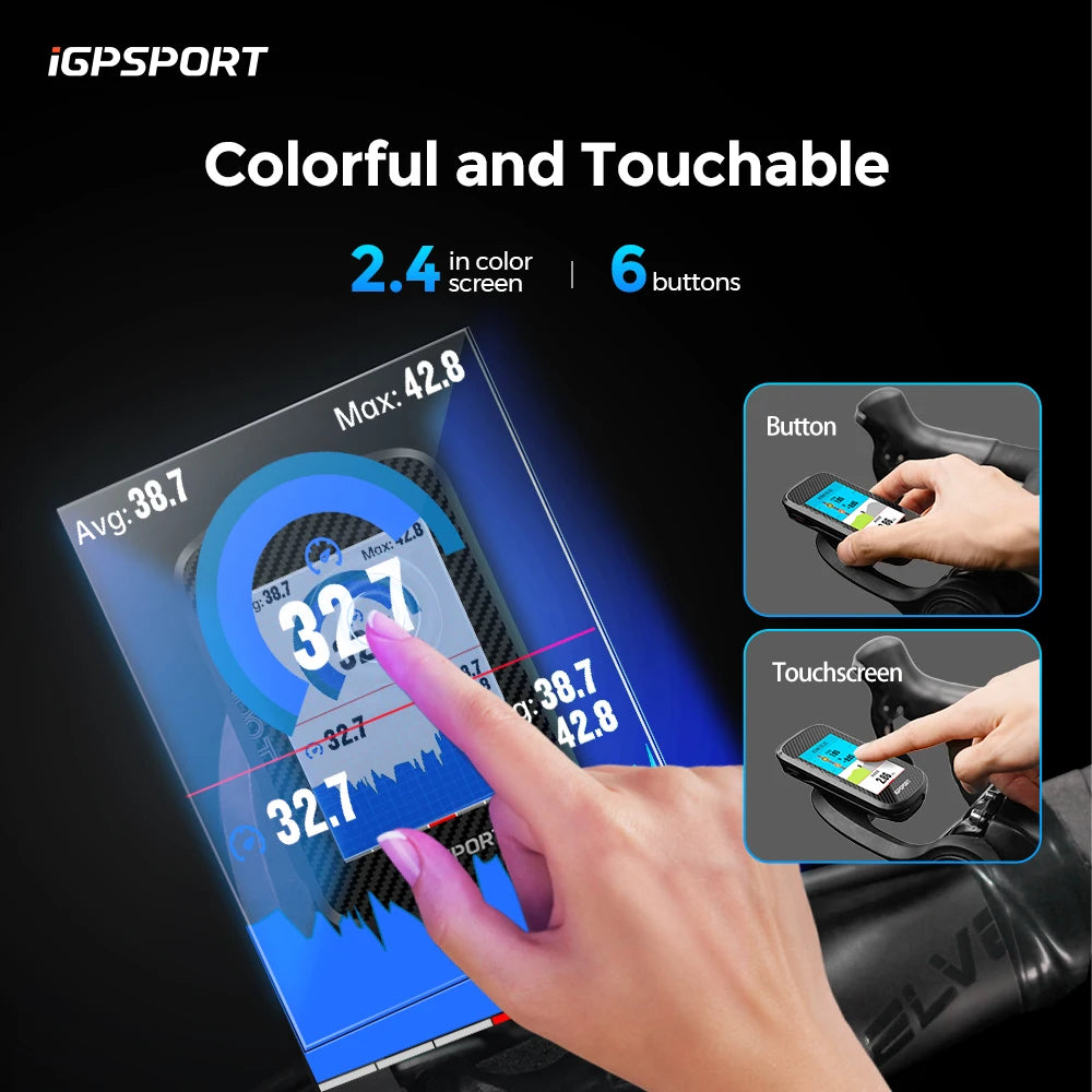 iGPSPORT BSC300T Touch Screen Bike Computer With Global Map