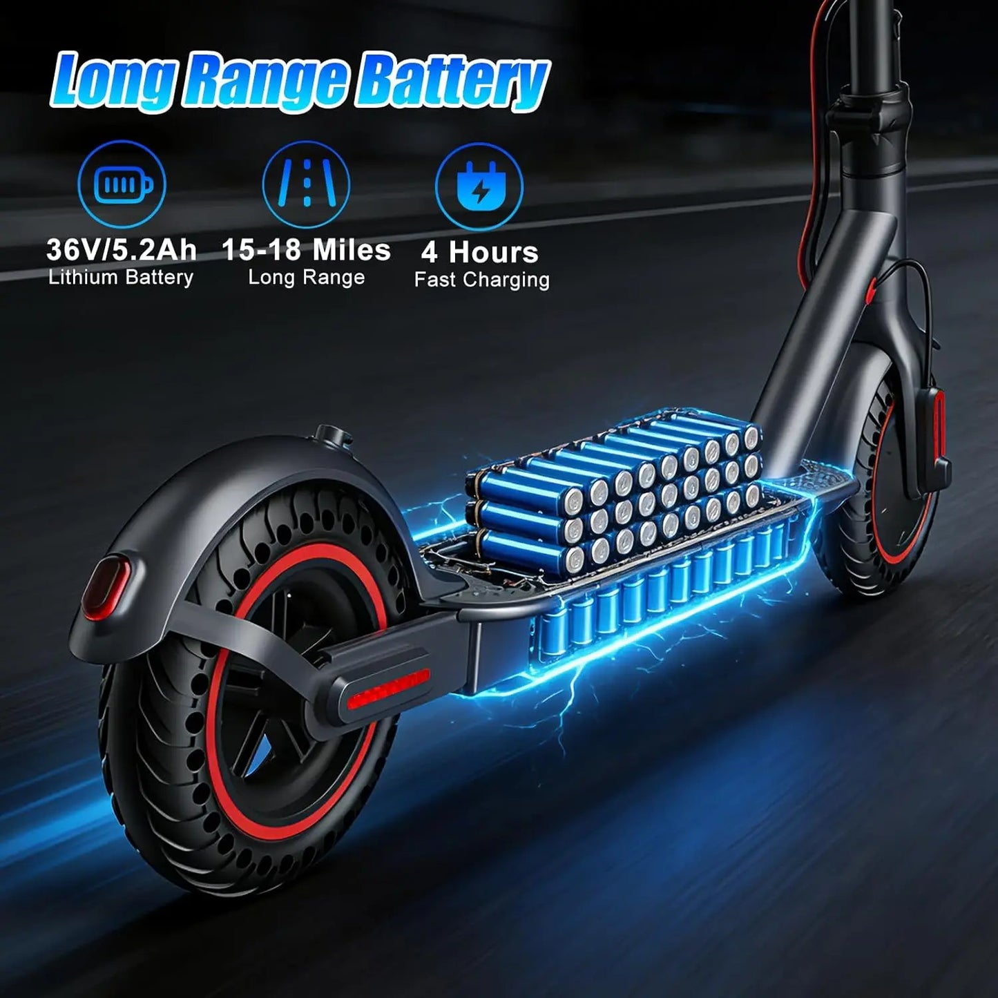 350W Folding Electric Scooter For Adults 36V Battery