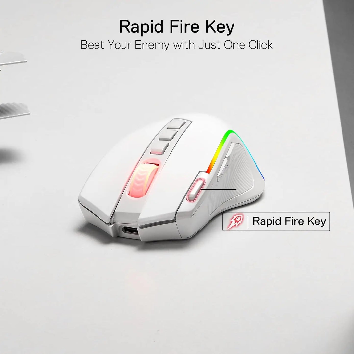 Redragon M612 Pro RGB Wireless Gaming Mouse, 8000 DPI