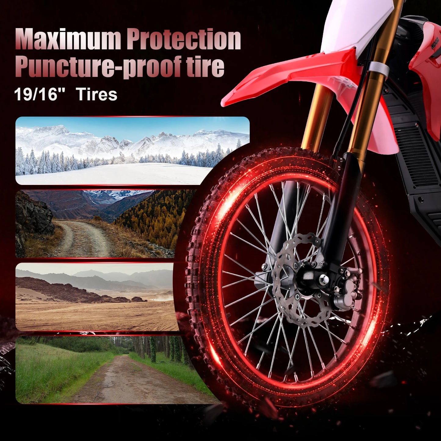 KOOZ HP131E-L 72V 8000W Pro Electric Dirt Bike for Adults