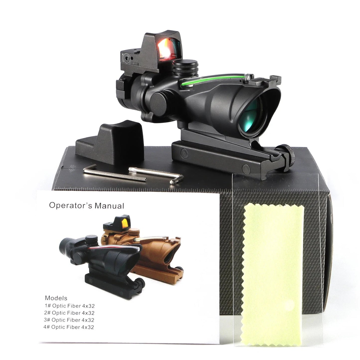 Nabila Adjustable Red Dot and 4x32 Scope for Universal Rail