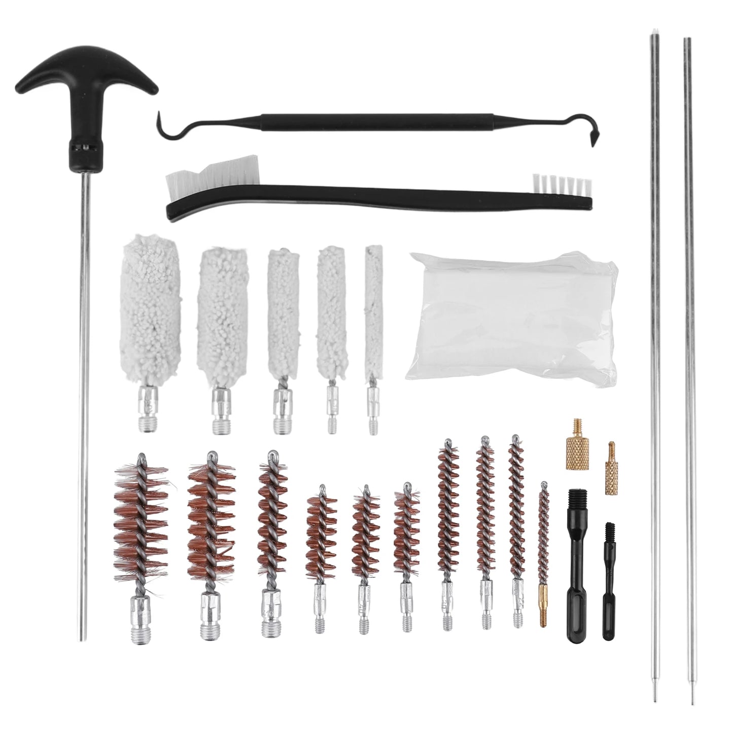Gun Barrel Brush Box Set for Pistols and Shotguns Cleaning