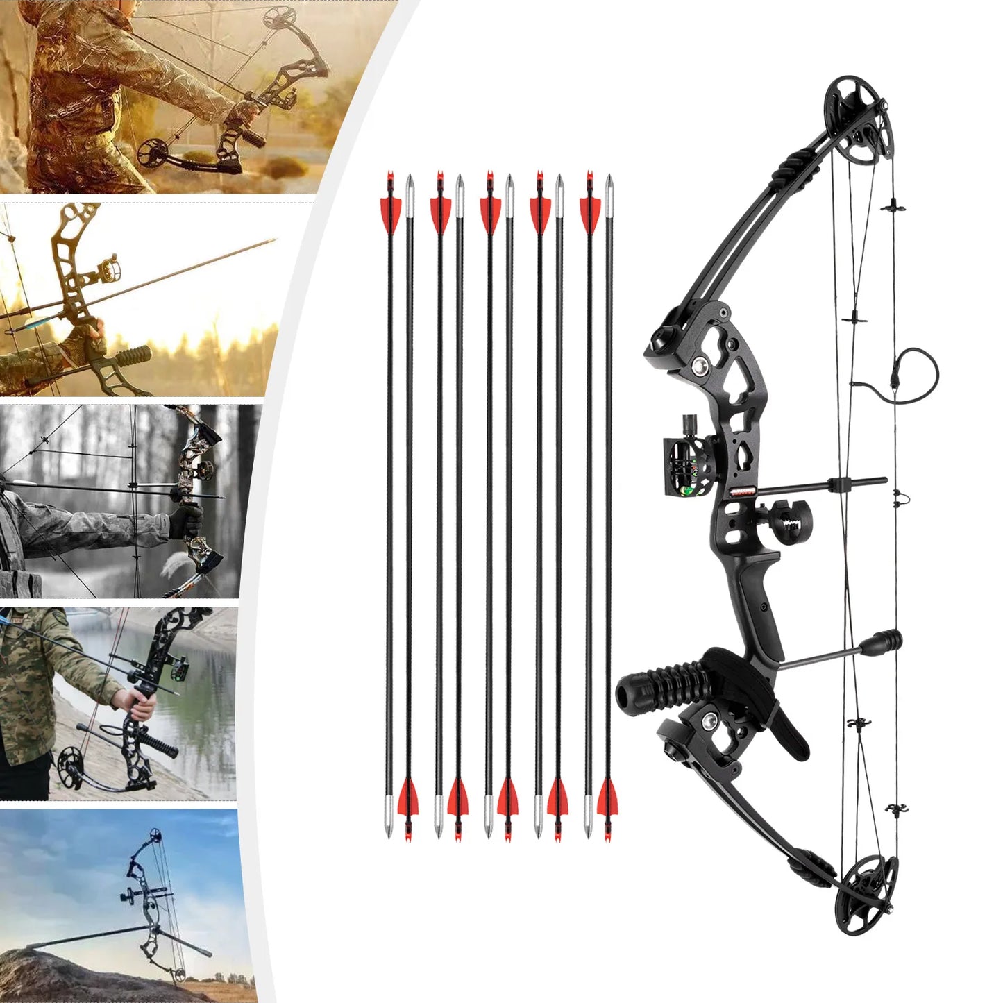 Compound Bow Set Right Hand Adjustable Draw 310fps