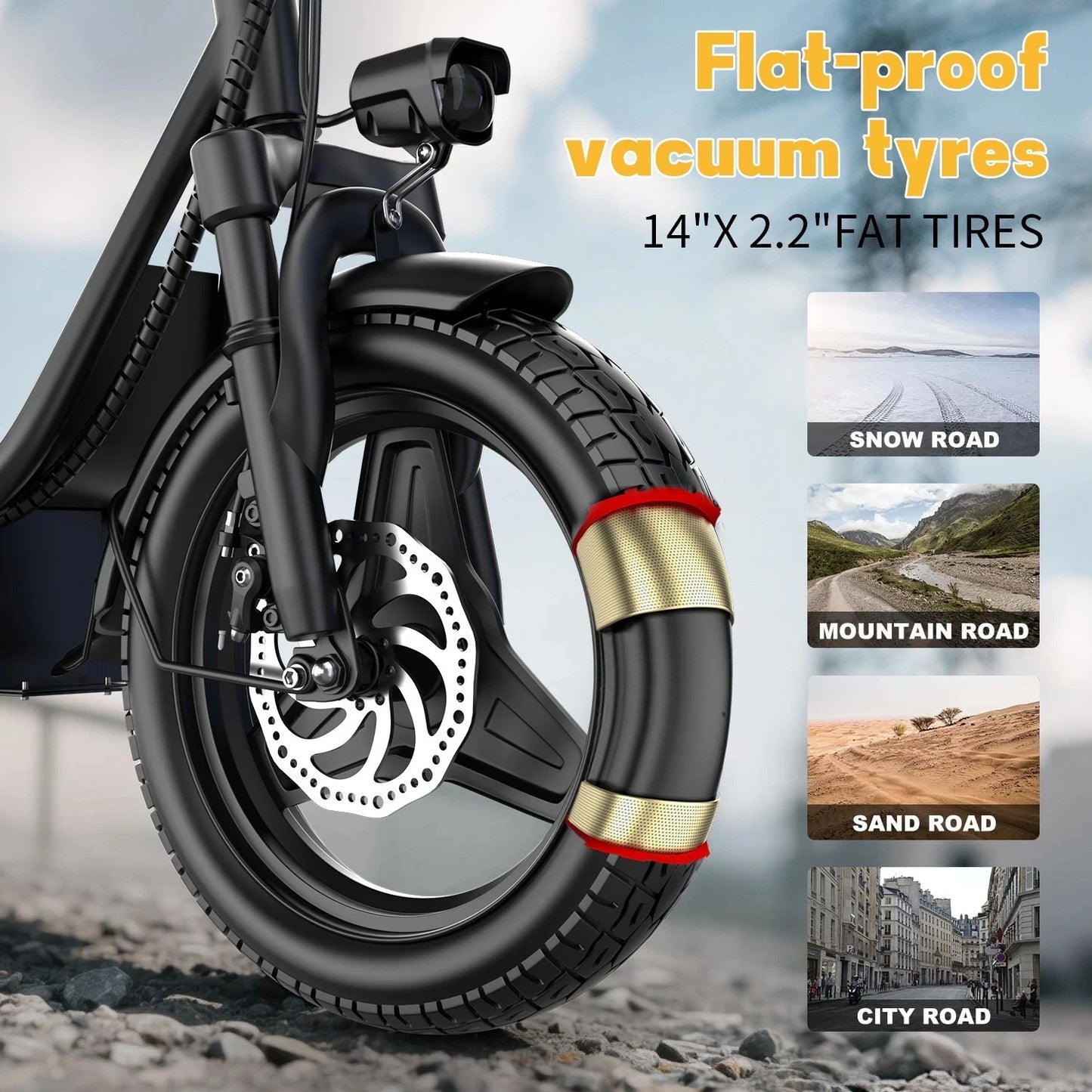 UPlee GQ8 Folding Electric Bike for Adults