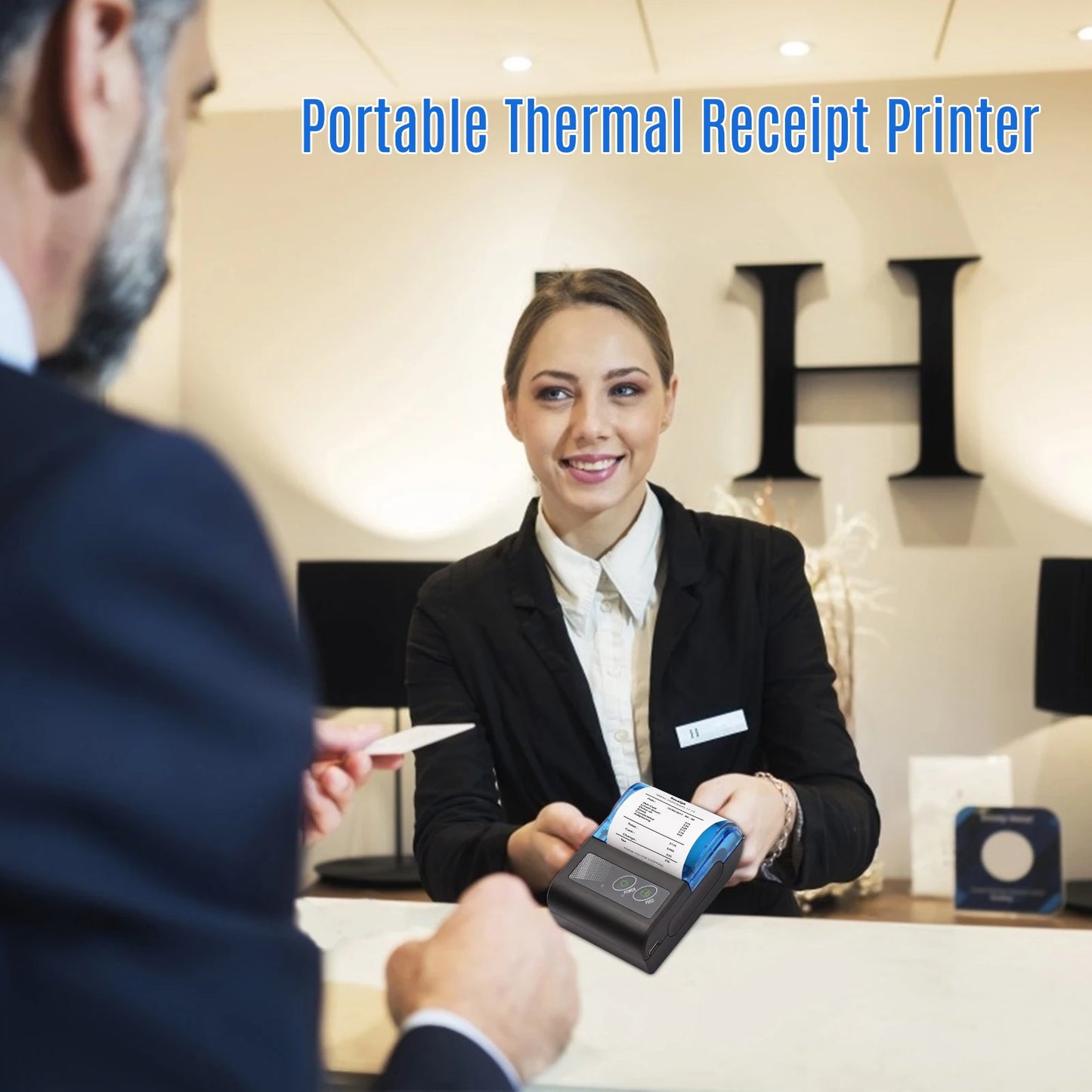 Meterk Portable Mini Thermal Printer Wireless USB Receipt