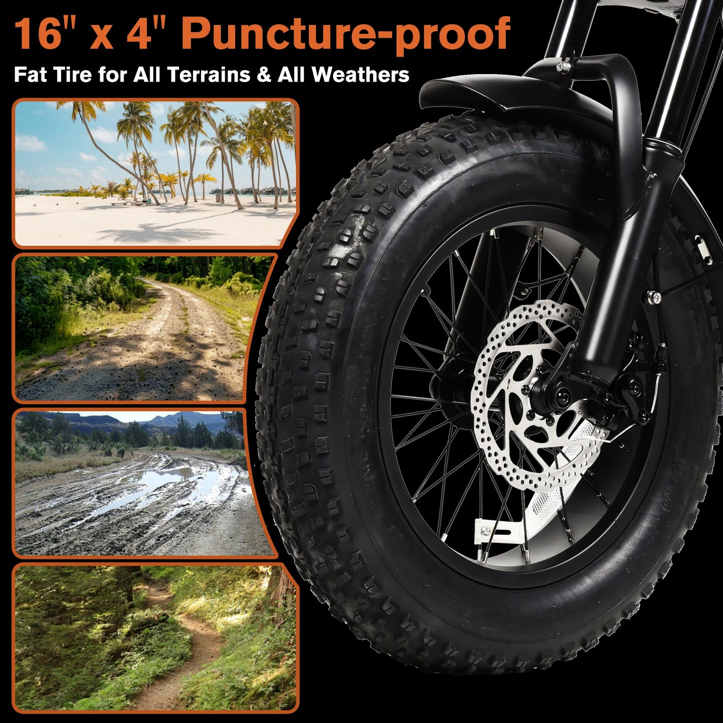 Bodywel M16 Fat Tire Electric Bike All Terrain Off Road