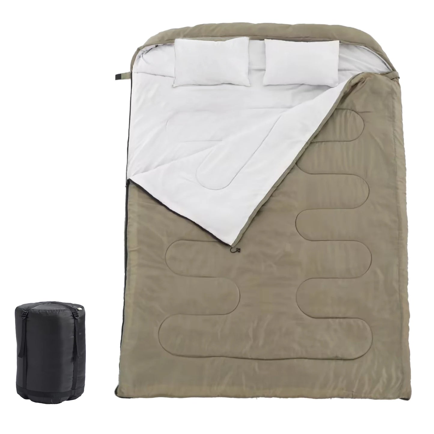 JHK Sleeping Bag For Adults Lightweight 3 Season Camping With Pillow