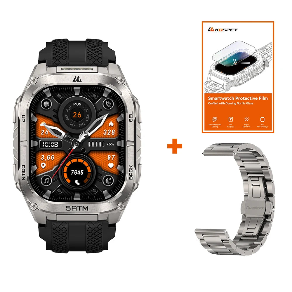 KOSPET Tank M4C GPS Smartwatch MILSTD 810H 5ATM For Men