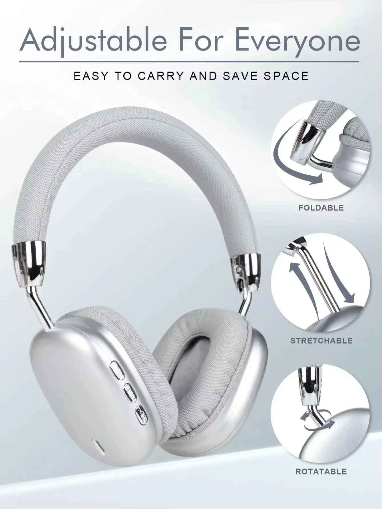 B36 Wireless Bluetooth 5.3 Over-Ear Headphones with ANC