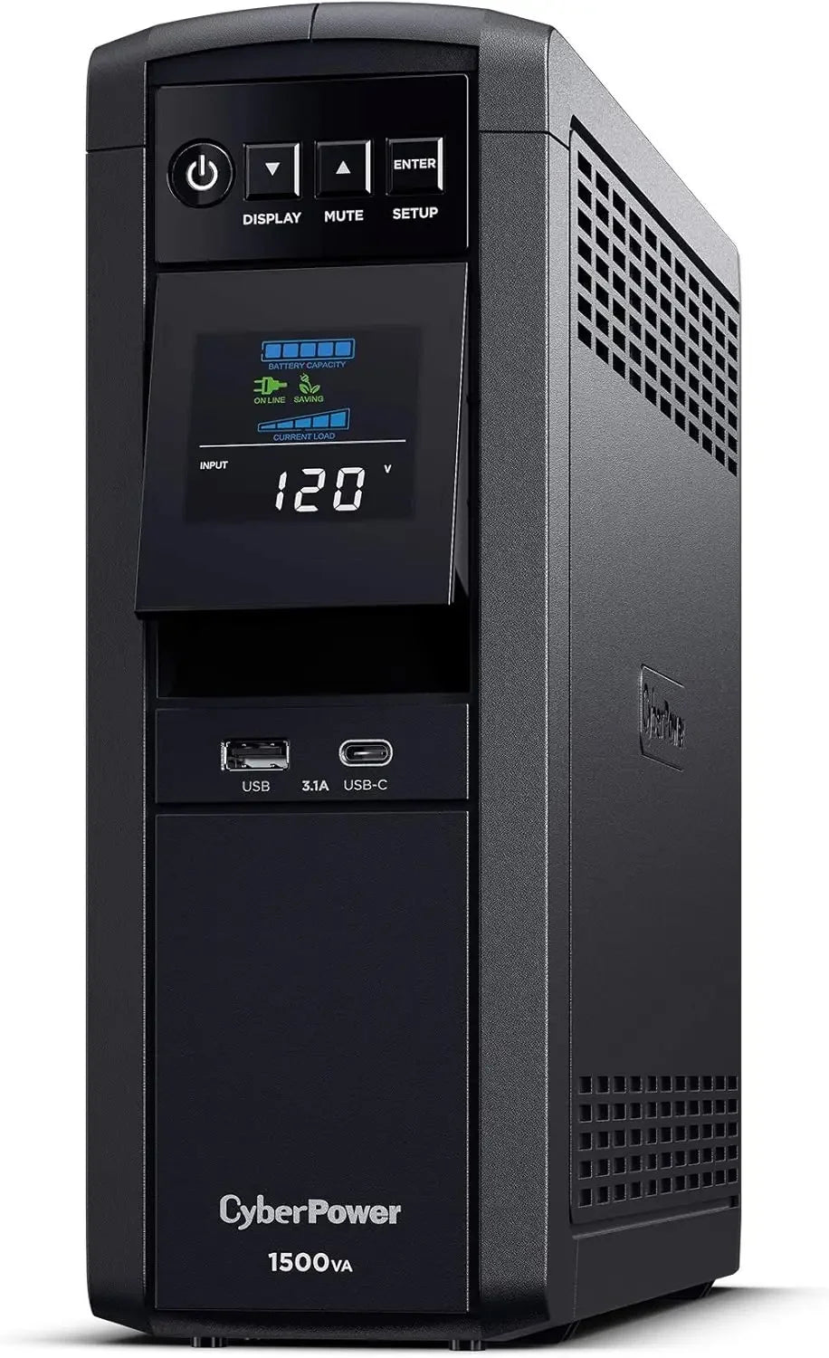 CP1500PFCLCD PFC Sinewave UPS System 1500VA 1000W 12Outlets Mini Tower
