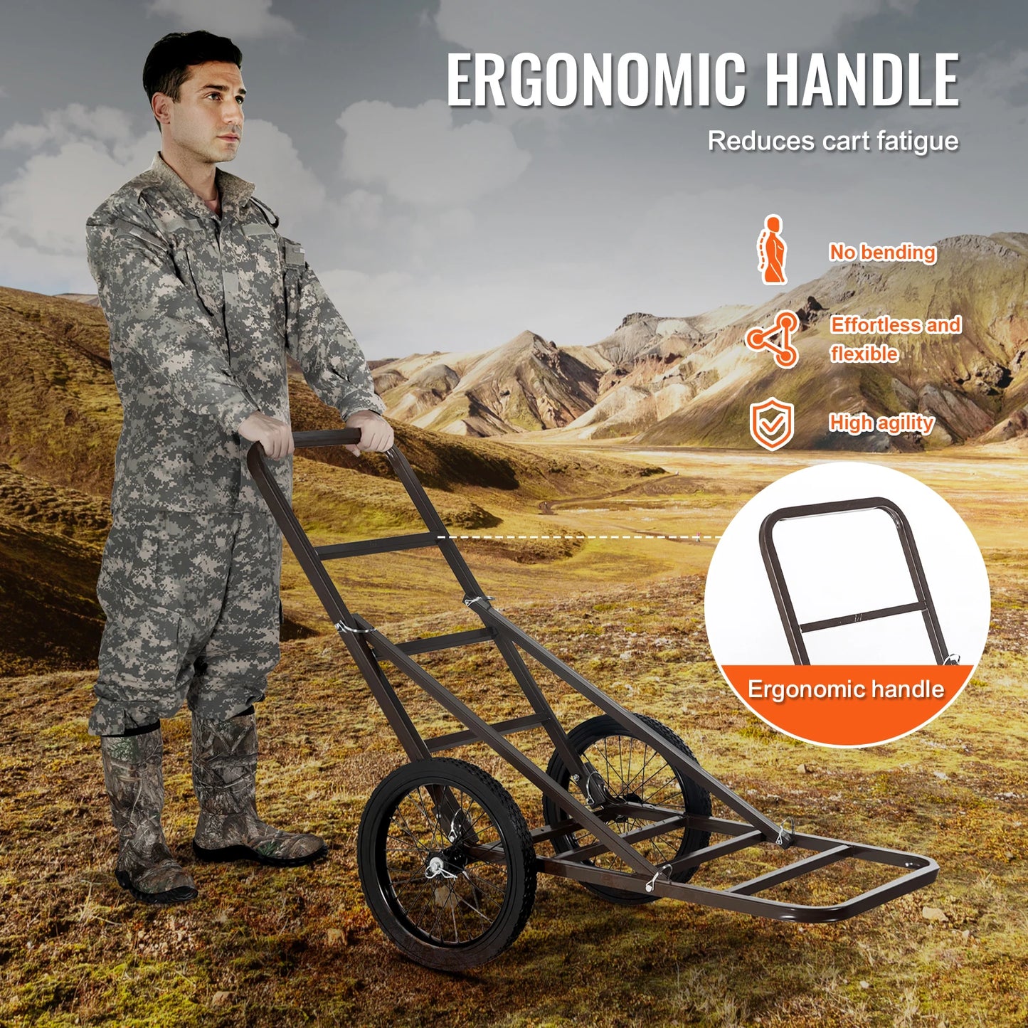 Deer Cart Utility Dolly For Hunting And Fishing Heavy Duty