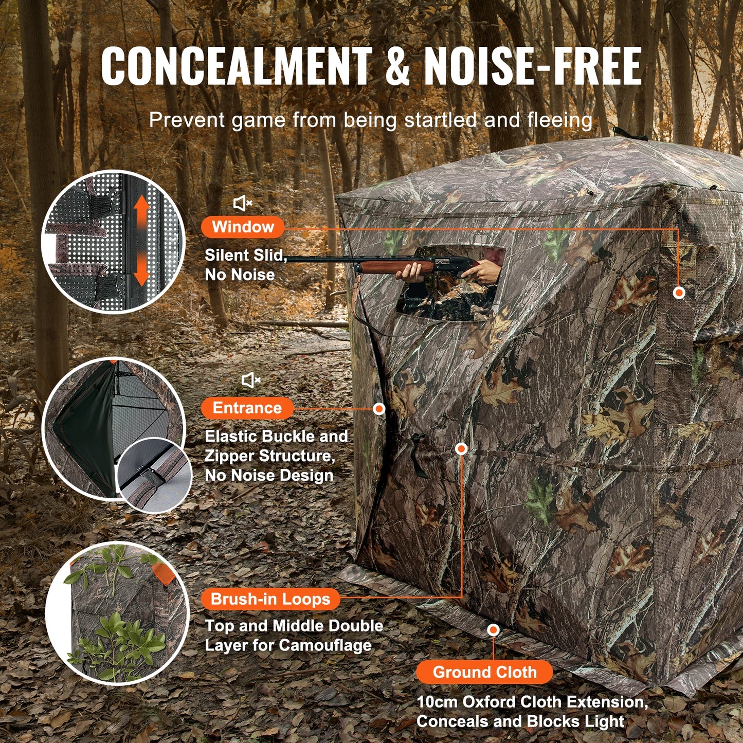 270-Degree See-Through Ground Blind For Turkey And Deer Hunting