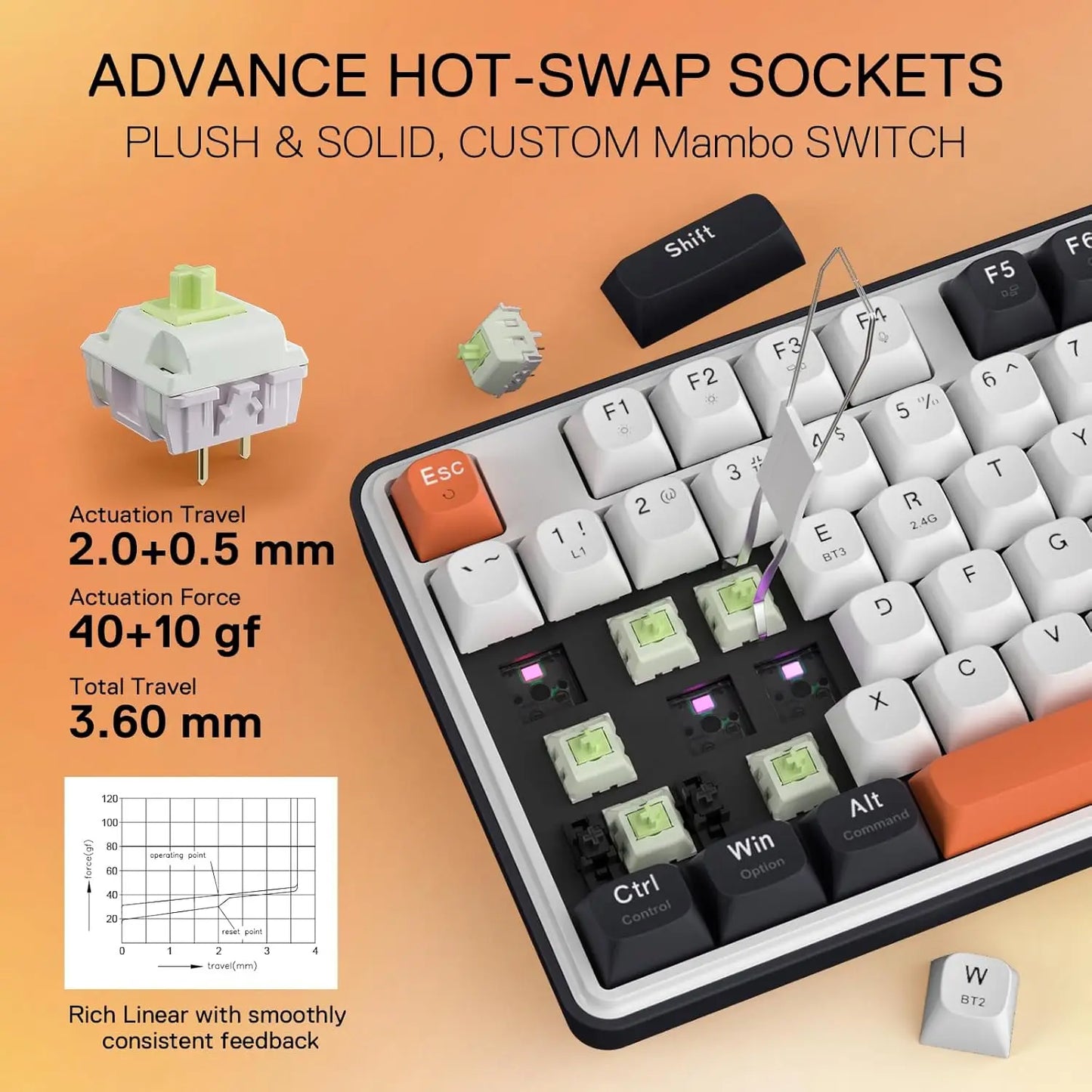 Redragon K689 PRO Wireless Gasket RGB Gaming Keyboard Hot Swappable