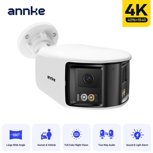 ANNKE 4K 8MP POE Surveillance Camera Dual Lens Outdoor