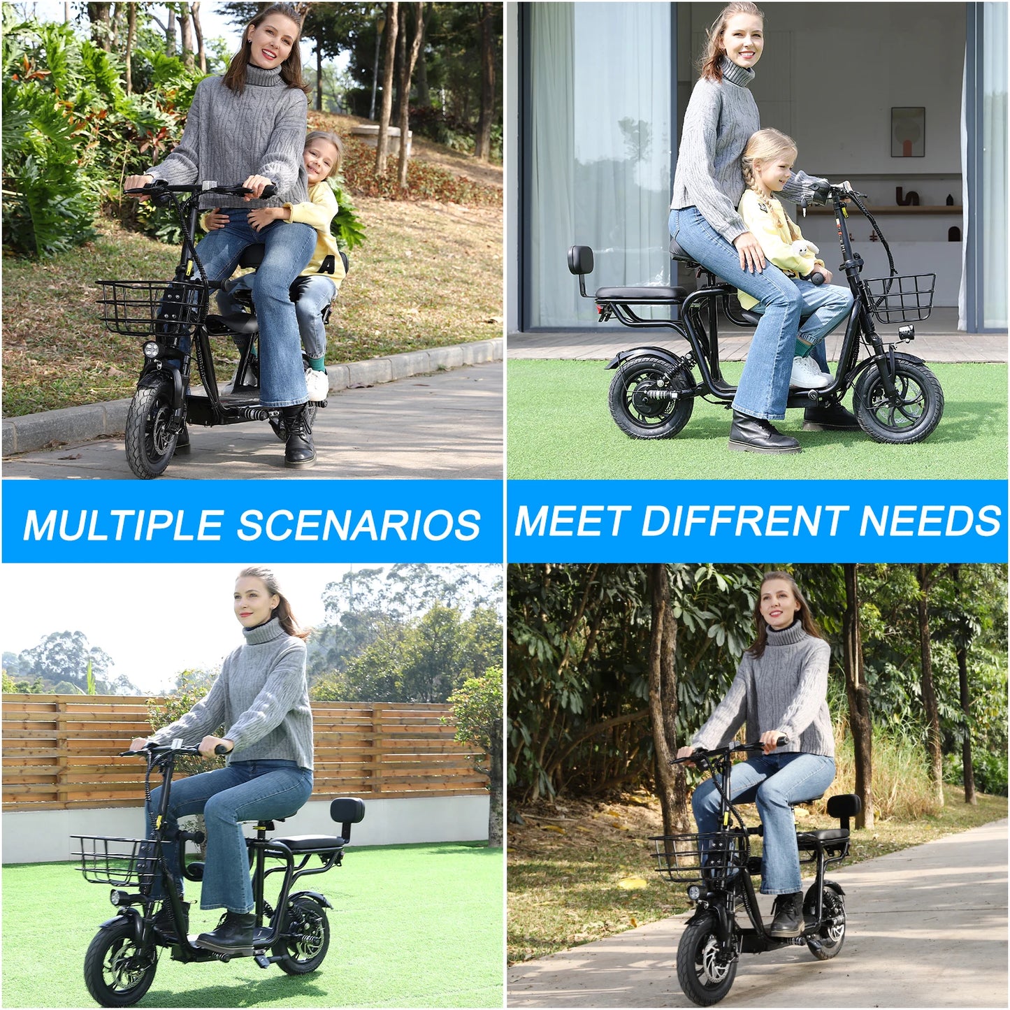 EILLEO SPACEWALK Three Seats For Adults 36V Electric Scooter 500W