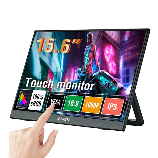 Anmite 15.6 Inch Portable Touch Monitor 1080P HDR IPS Gaming