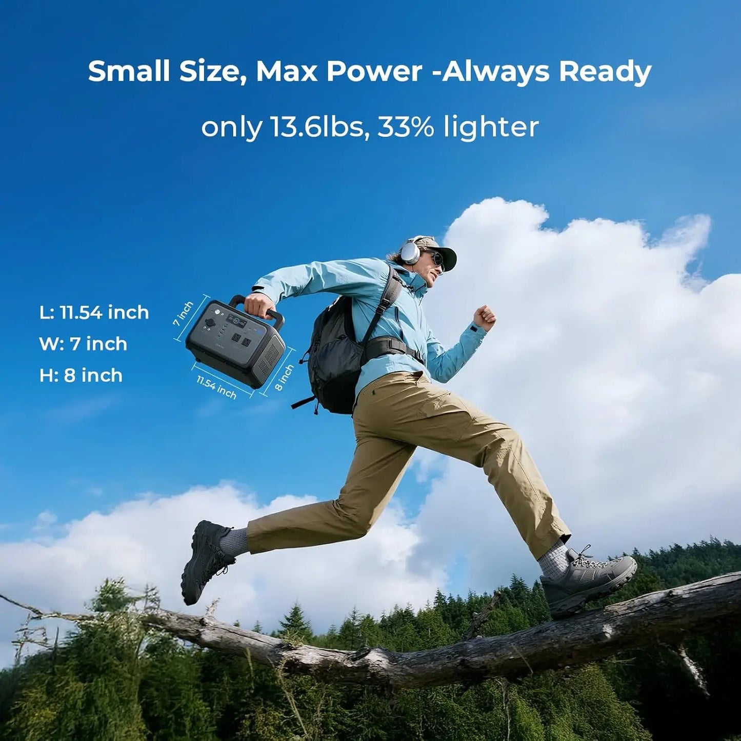 OUKITEL P800E Portable Power Station 800W Solar Generator 512Wh LiFePO4