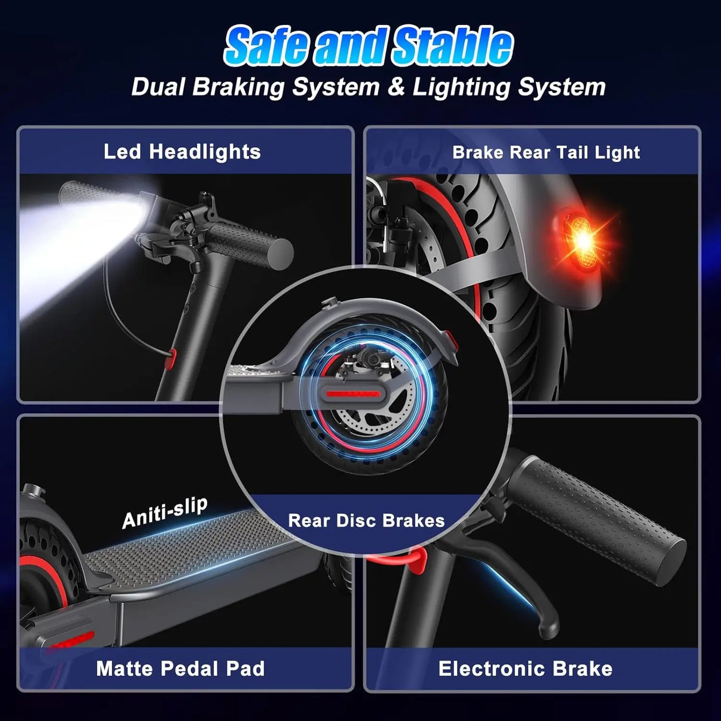 350W Folding Electric Scooter For Adults 36V Battery