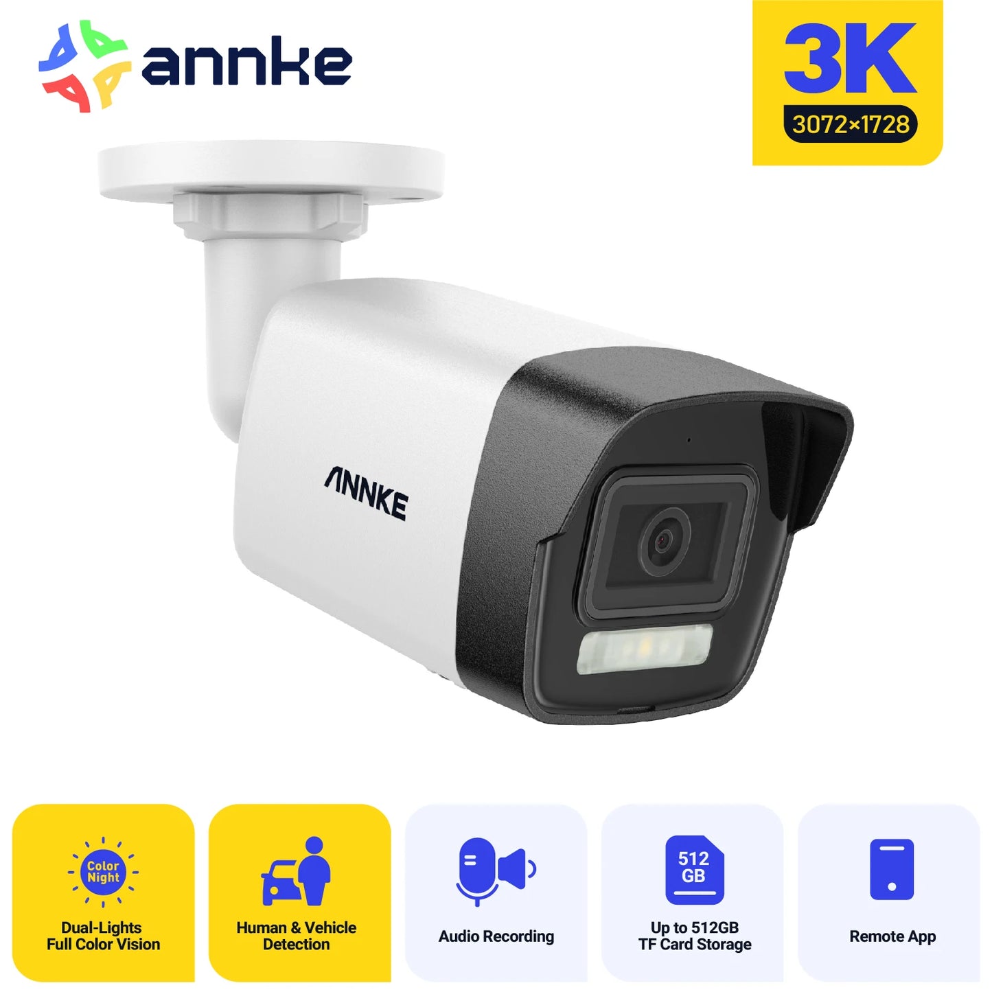 ANNKE 12MP 3K Outdoor Smart Dual Light PoE Security Camera