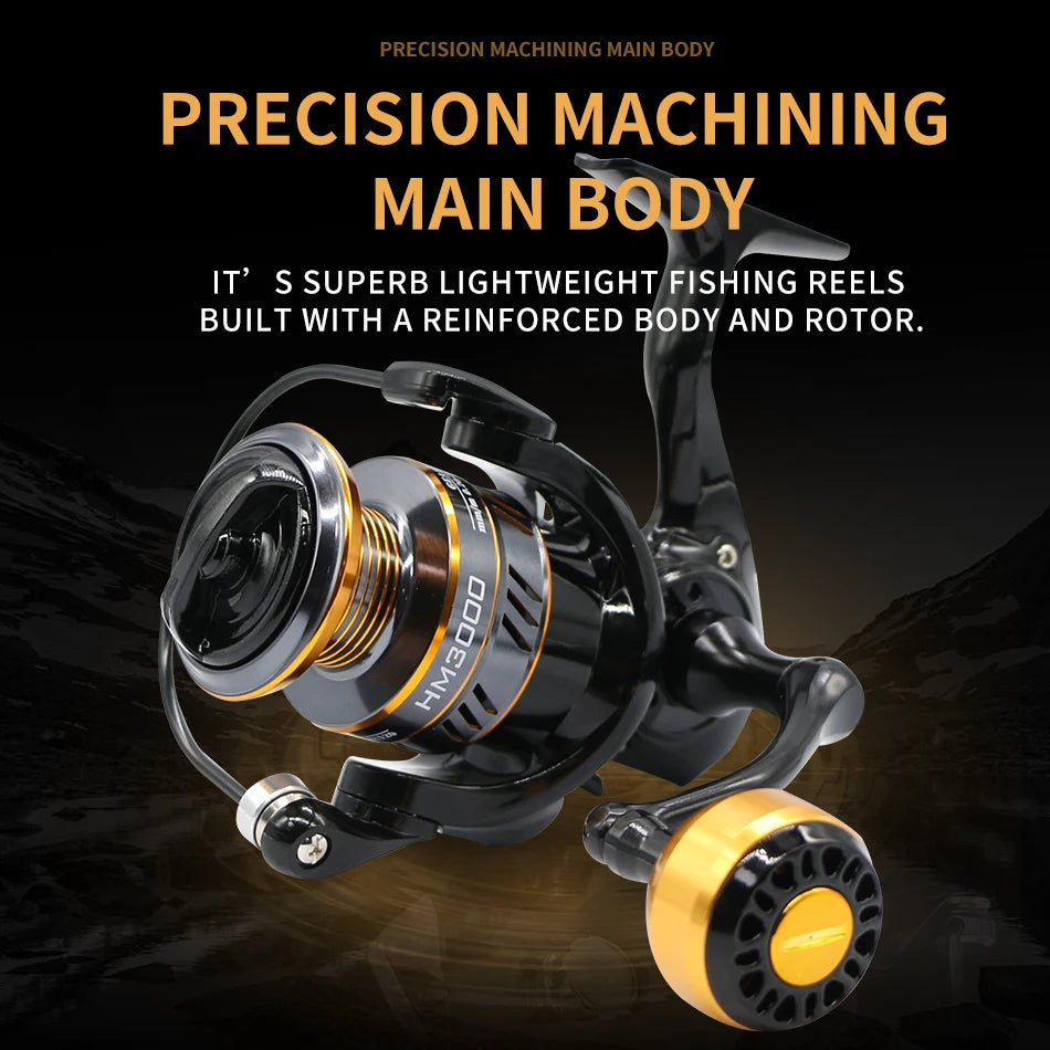 Rooblinos Spinning Fishing Reel With 10kg Max Drag Power