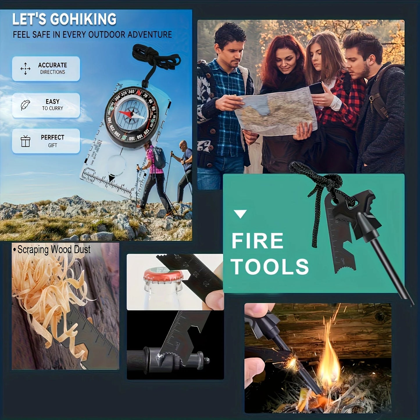 Ultimate Survival Gear Kit 20-in-1 Emergency Tools for Outdoors