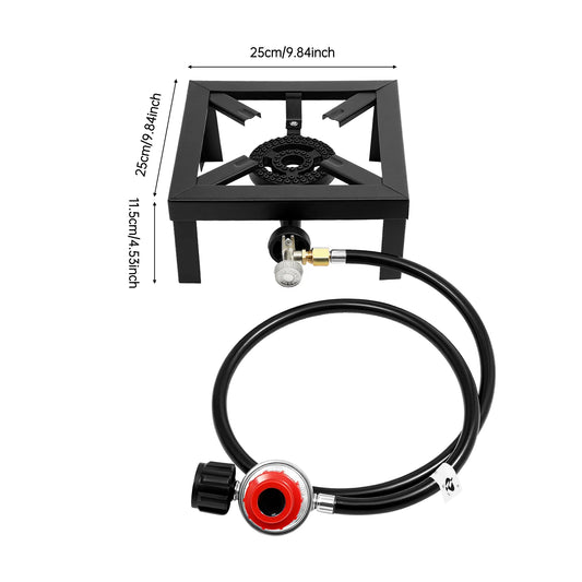 Portable 8000W Double Burner Gas Stove With Regulator