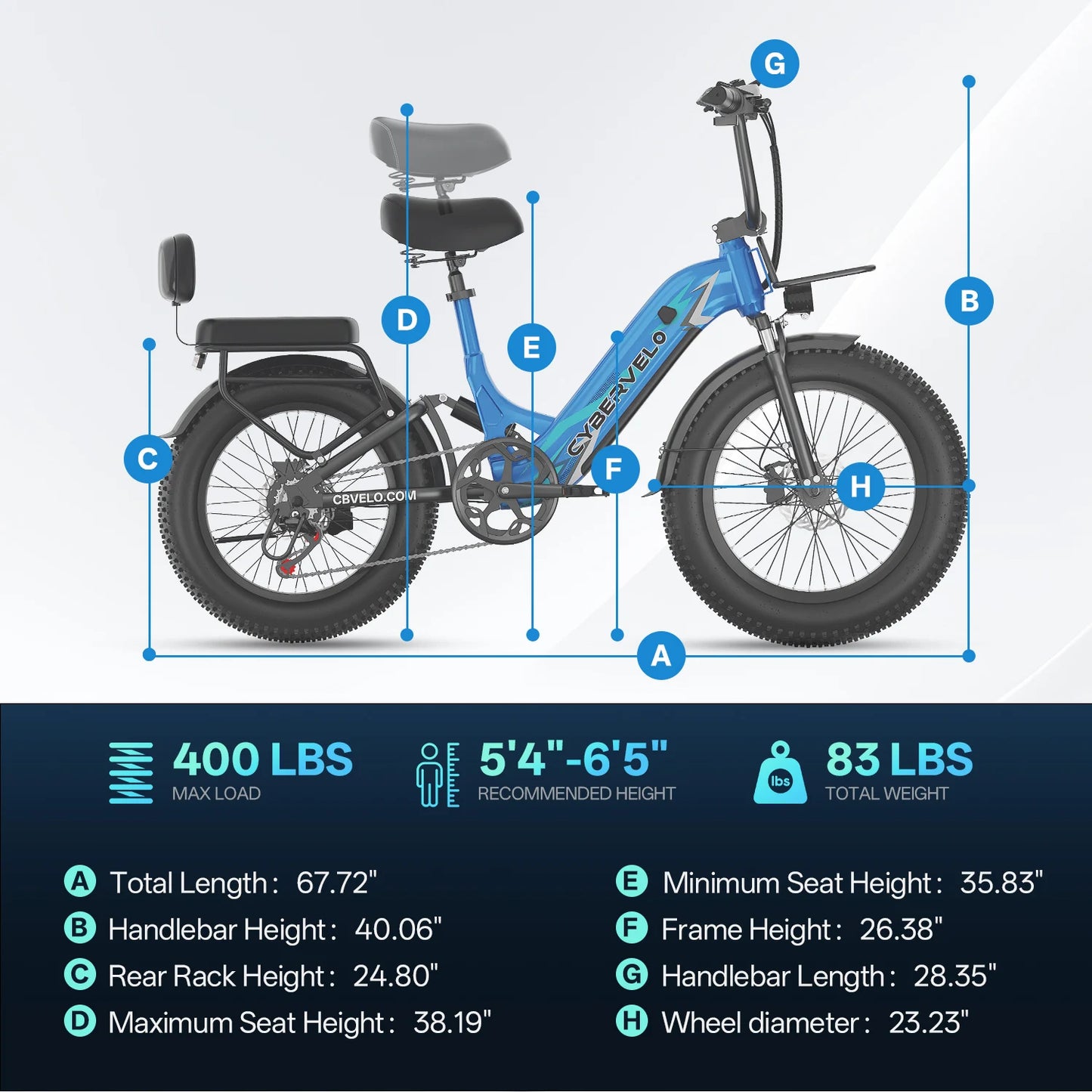 CYBERVELO EK12 1000W Electric Bicycle For Adults 48V 20Ah
