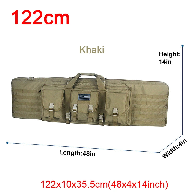 LQARMY Tactical Double Rifle Case With Molle Rifle Bag
