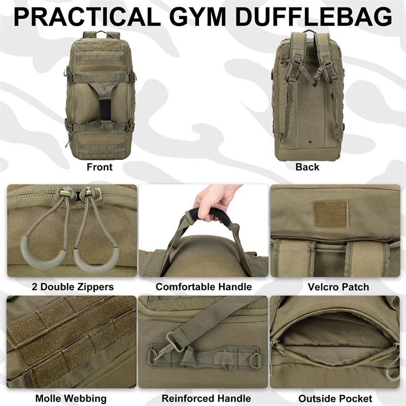 LQARMY Outdoor Tactical Backpack With Molle System For Travel