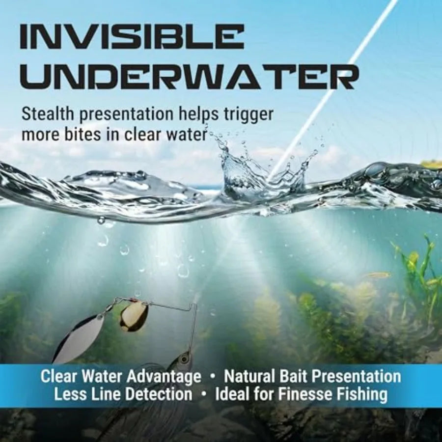 Fluorocarbon Fishing Line High Strength Abrasion-Resistant Saltwater Freshwater