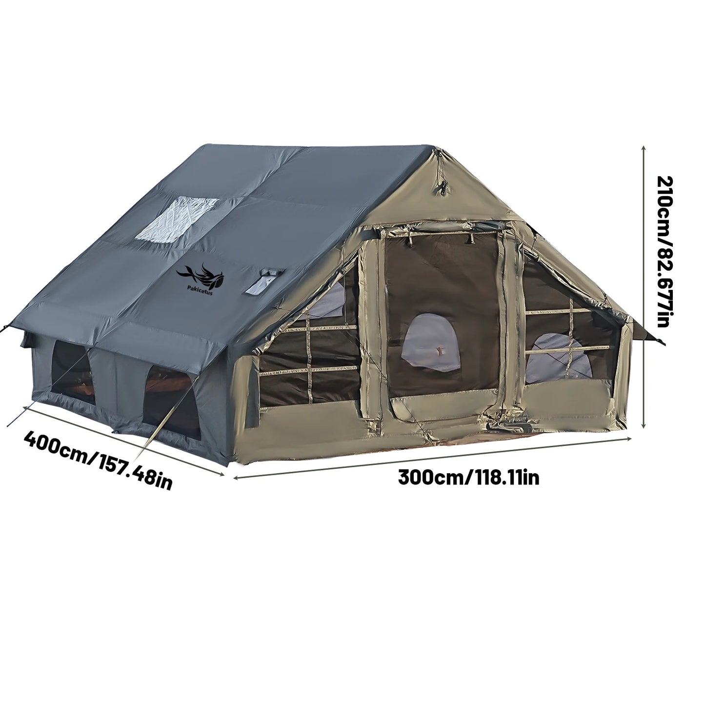 Inflatable Camping Tent With Skylight Quick Air Flow Breathable Mesh
