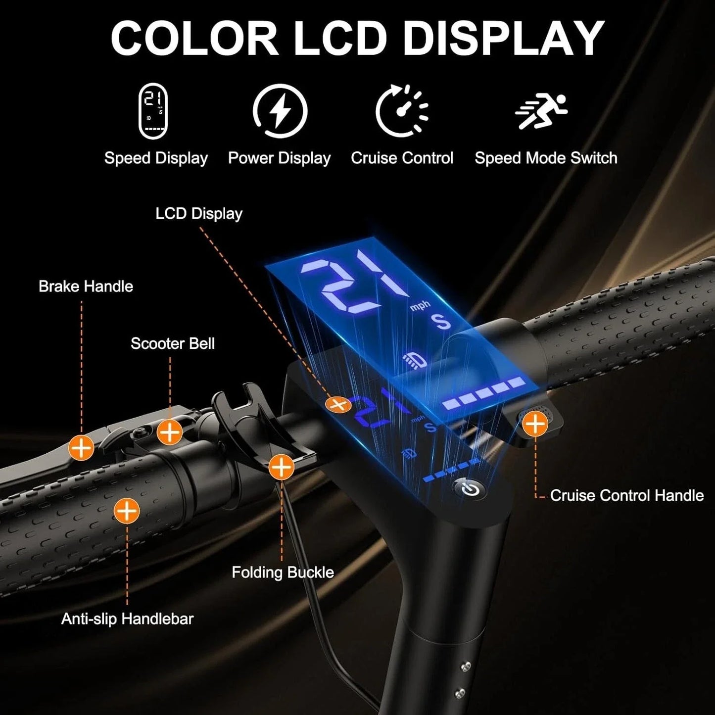 AOVOPRO TMAX Electric Scooter 500W Foldable Smart App Control
