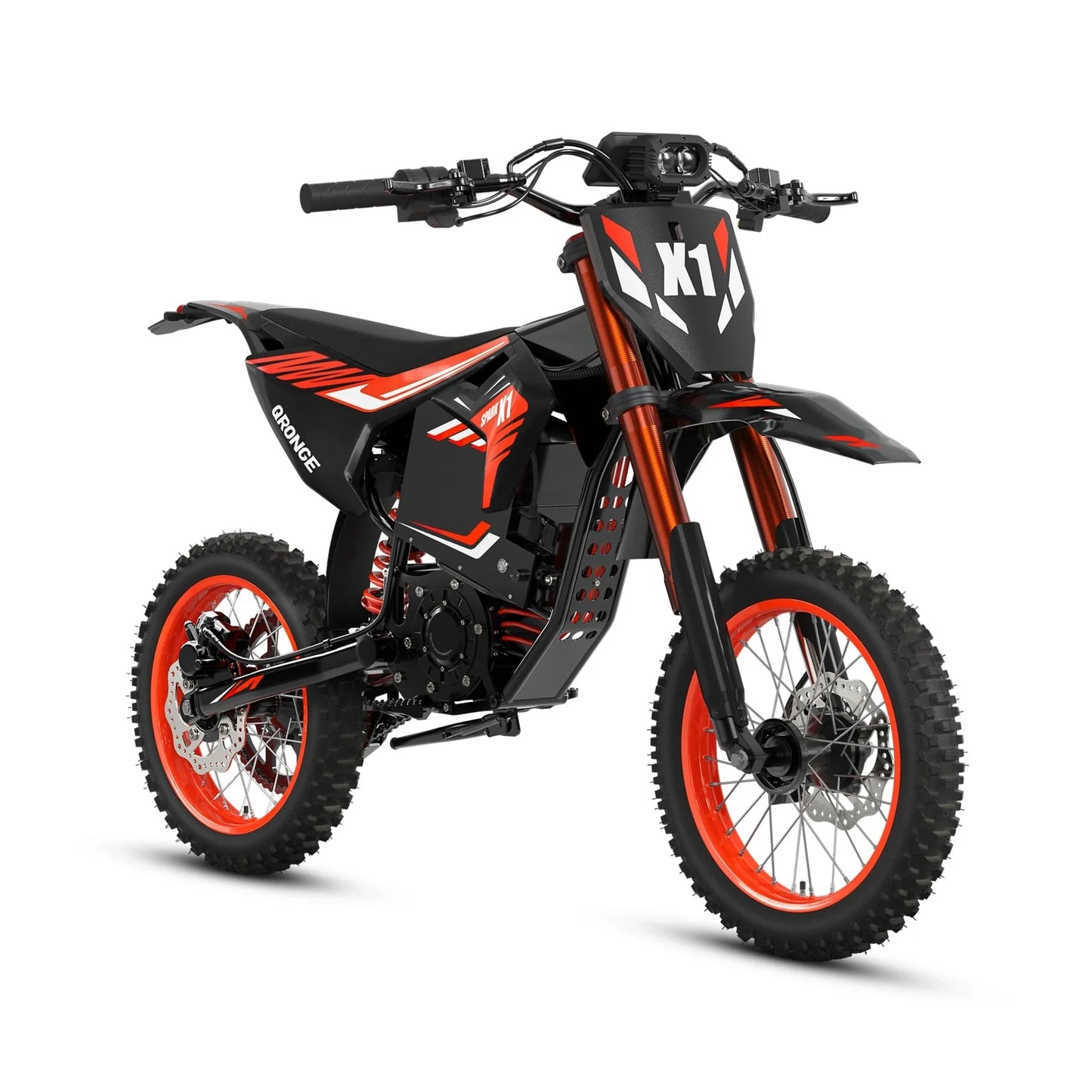 QRONGE X1 Spark Electric Dirt Bike 4500W Peak Up To 60 Miles 60V 28.8Ah Battery