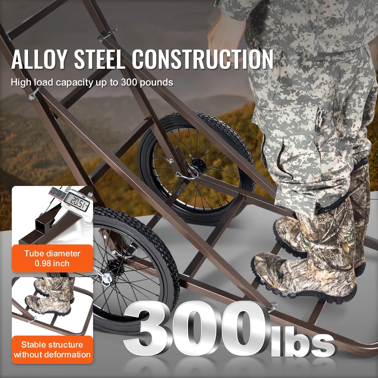 Deer Cart Folding Utility Cart For Hunting And Fishing Trips