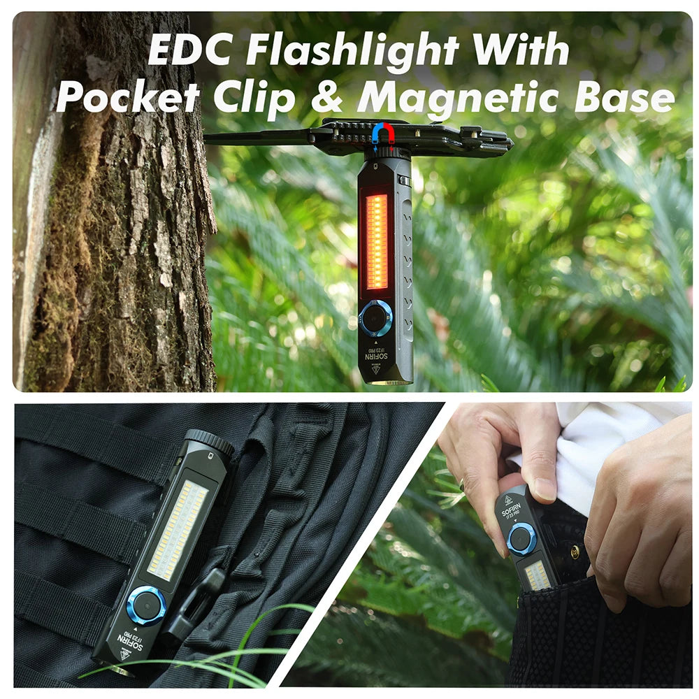 Sofirn IF23 PRO RGB LED Flashlight USB Rechargeable Magnetic