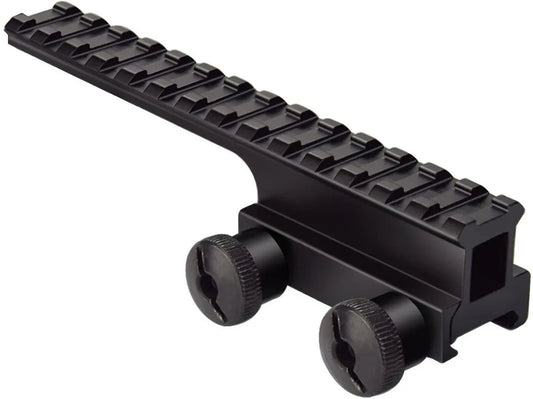 Extended Picatinny Riser Scope Mount Aluminum 14 Slot