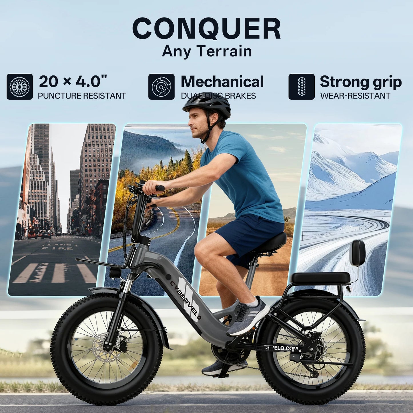 CYBERVELO EK12 1000W Electric Bicycle For Adults 48V 20Ah