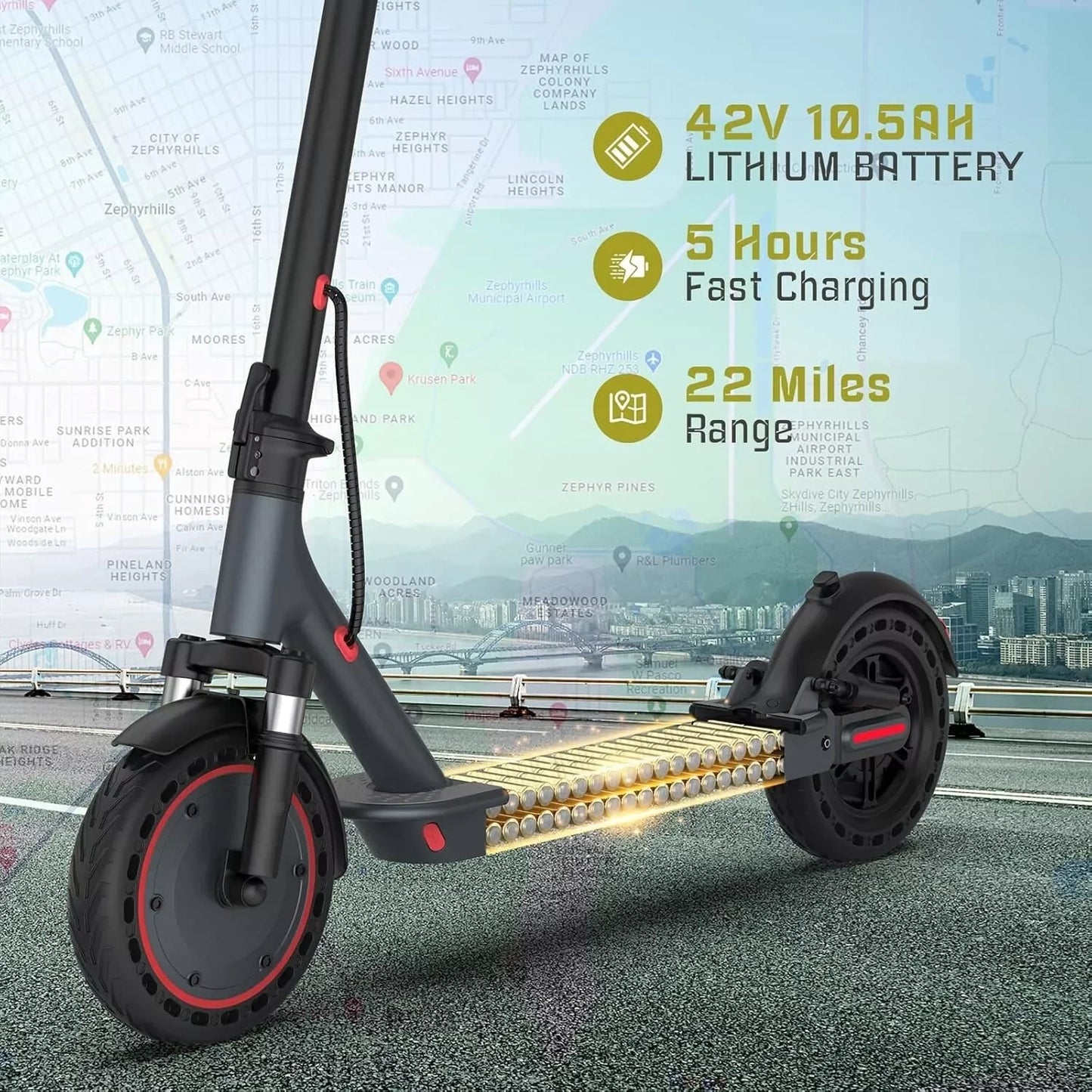 AOVOPRO TMAX Electric Scooter 500W Foldable Smart App Control