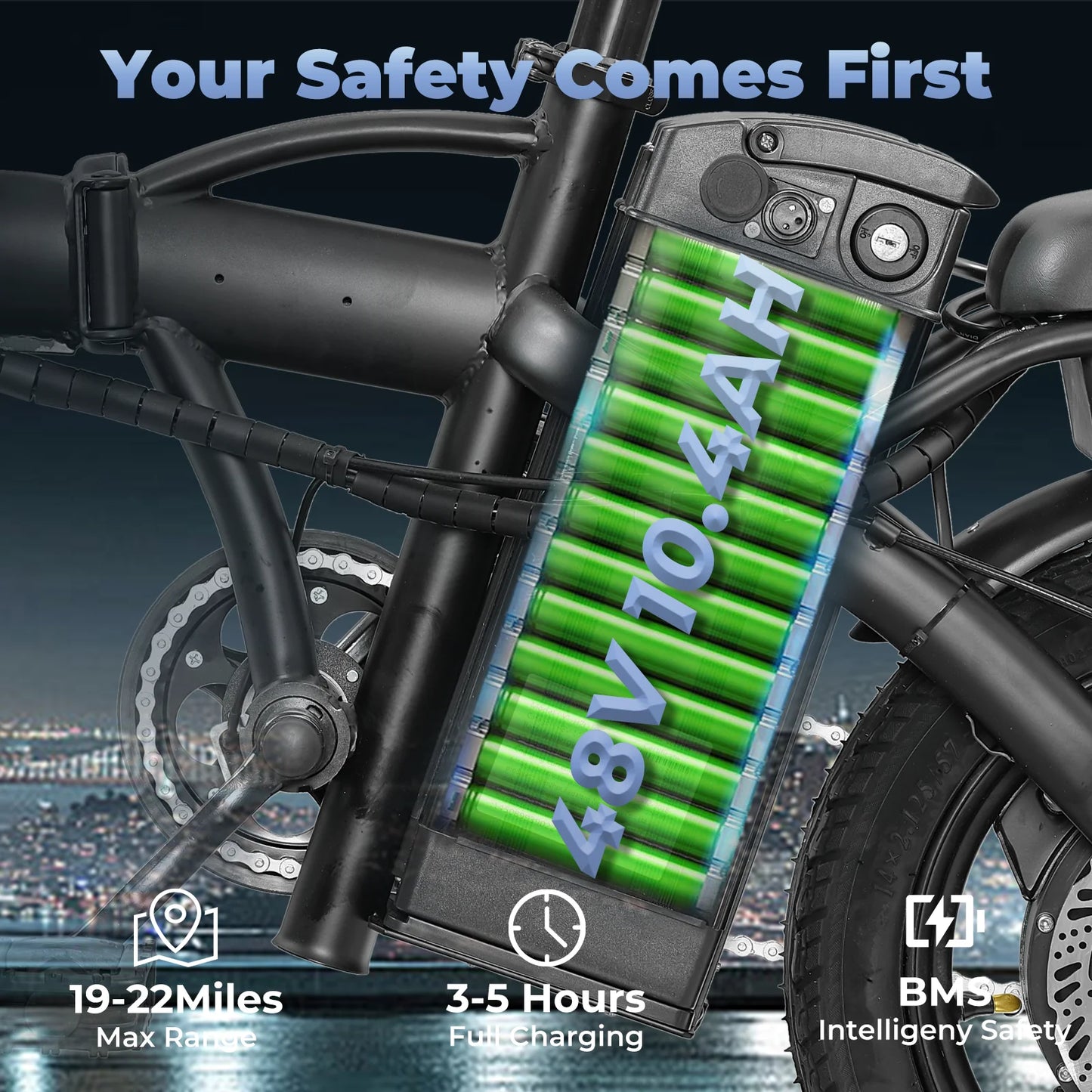 LELEKUAI Folding Electric Bicycle for Adults and Teens