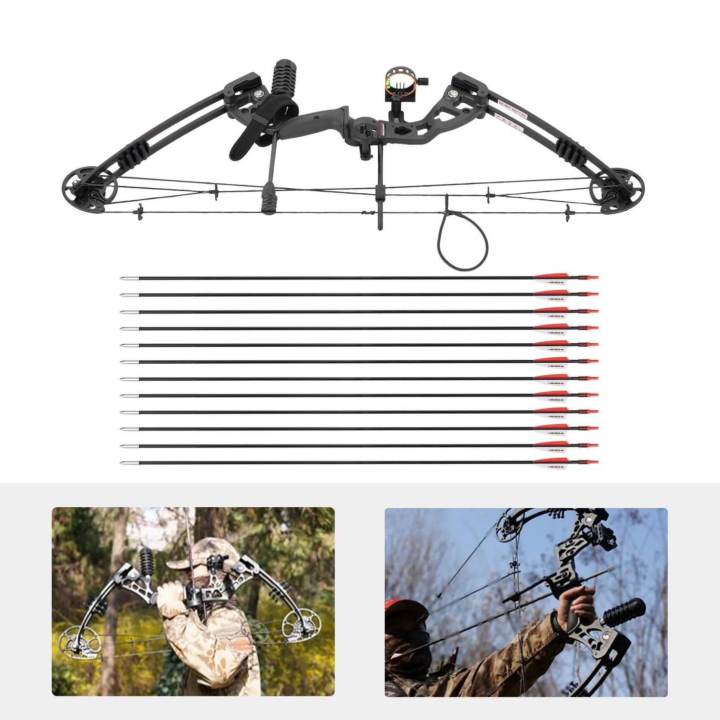 Compound Bow Set Right Hand Adjustable Draw 310fps