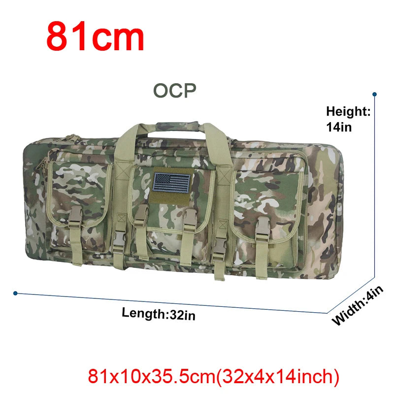 LQARMY Tactical Double Rifle Case With Molle Rifle Bag