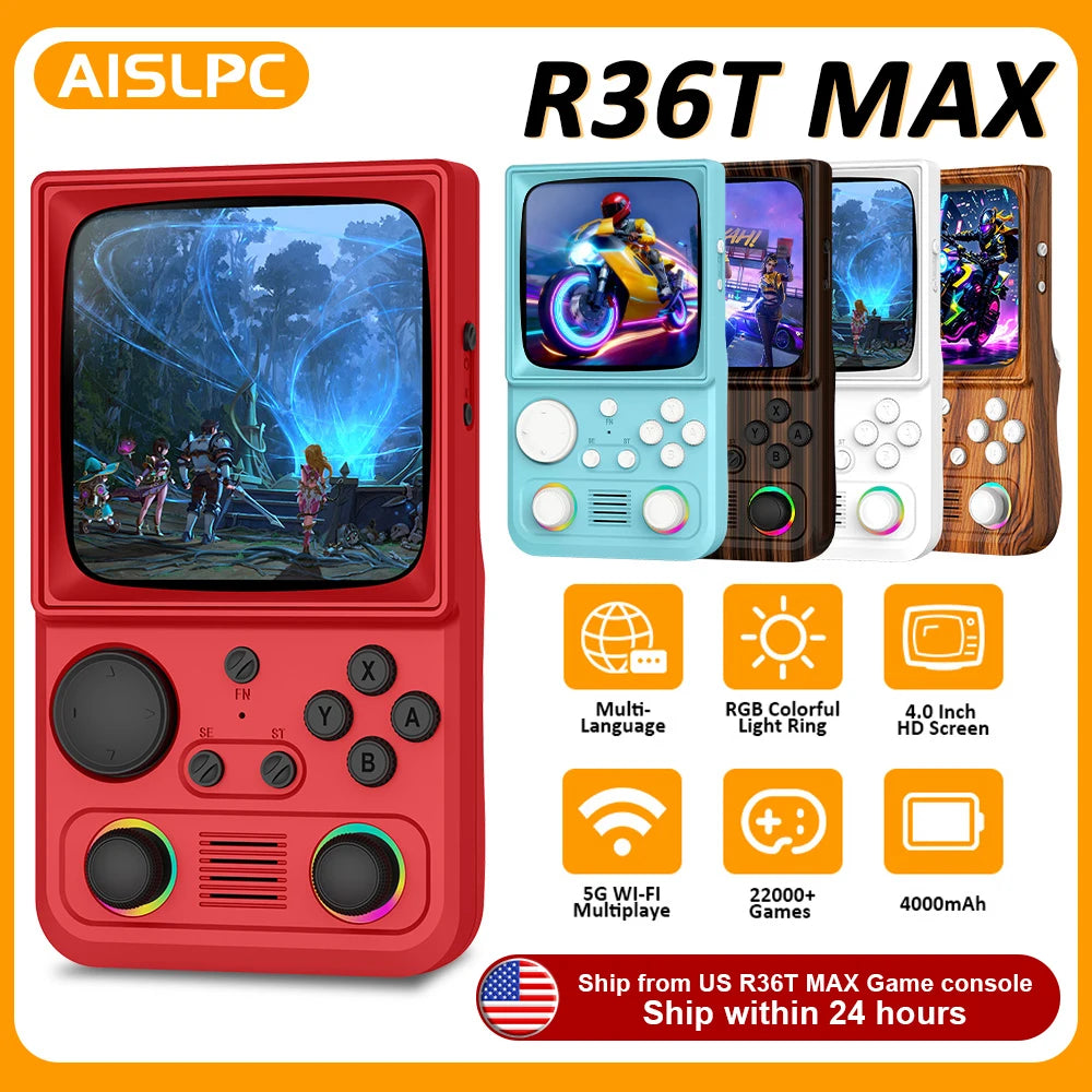AISLPC R36T MAX Handheld Game Console With WiFi 22000 Games