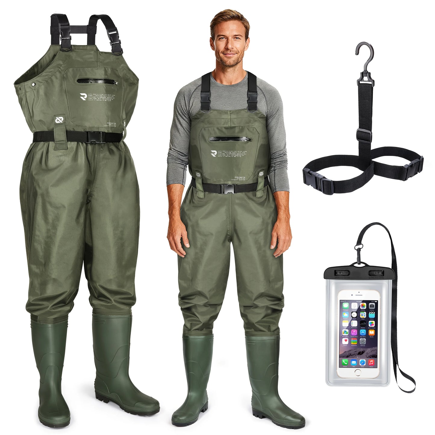 Chest Waders With Boots For Fishing And Hunting 210D NylonPVC