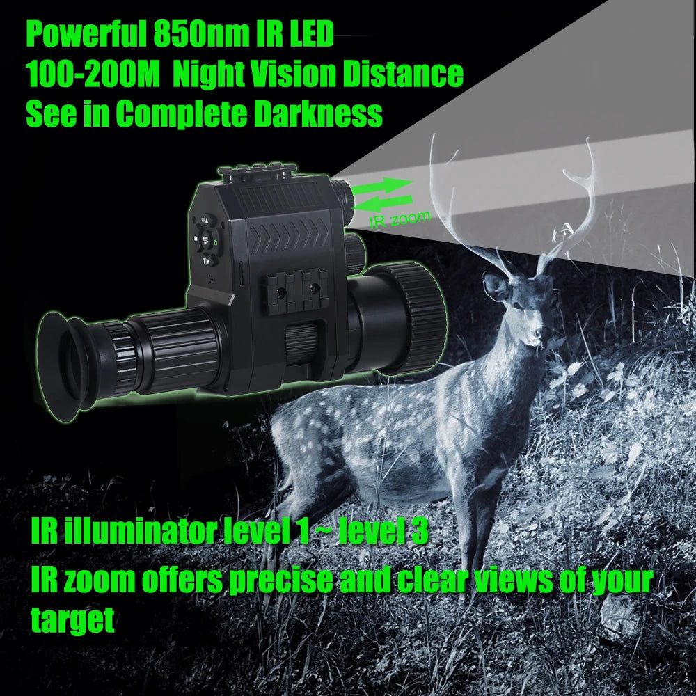 Megaorei Digital Night Vision Riflescope Monocular 1080P 8X Zoom