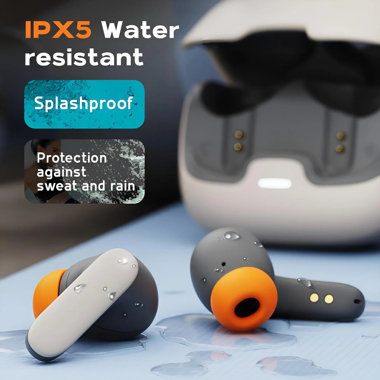 Jogrytece BT 5.4 TWS Earbuds Low Latency Game Mode